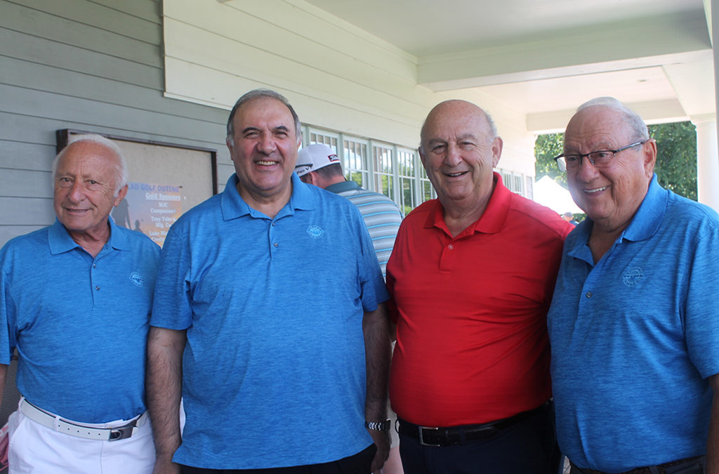 Dad and Lad Golf Outing 2020 - Mike Chirco, Fr. Enzo Addari, Joe Maniaci, and Sam Cottone at Twin Lakes Golf Course