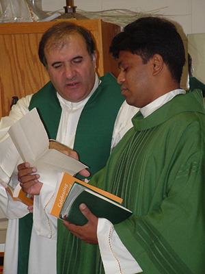 Fr. Enzo Addari, SdC; and Fr. Satheesh Alphonse, SdC