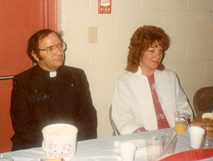 Fr. Joe in St. Louis Center gym 1980s