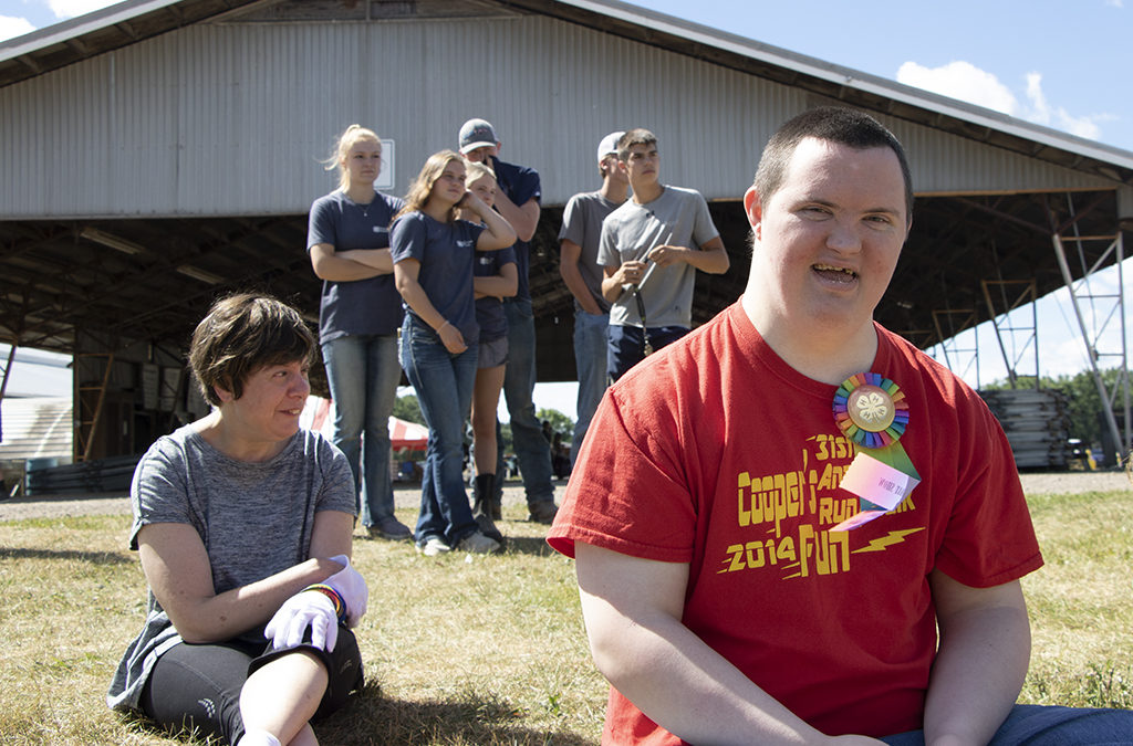 Man with Down Syndrome at a fair
