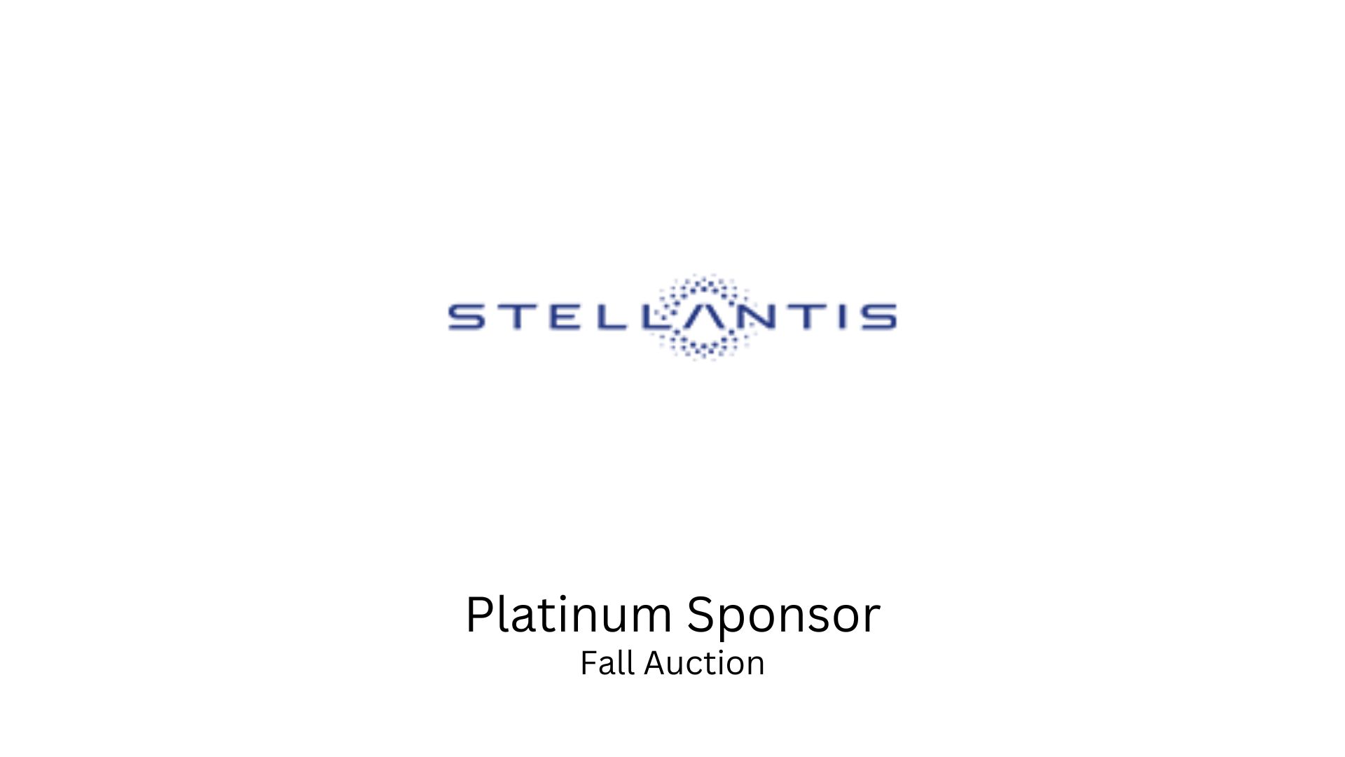 Stellantis, the Platinum Sponsor for 2022 Fall Auction