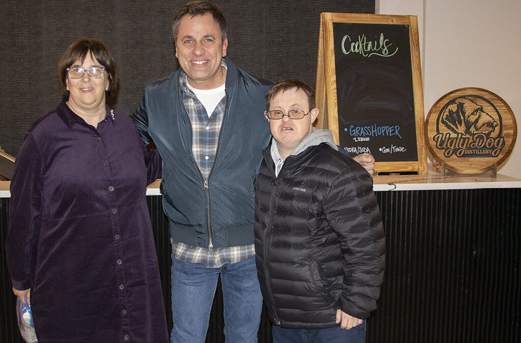 John Heffron and two St. Louis Center residents