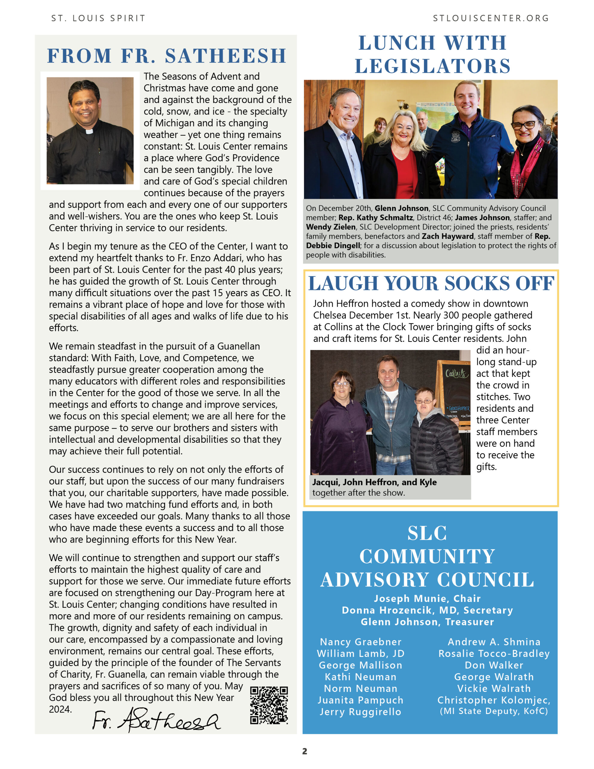 St. Louis Spirit Newsletter - Winter 2024 page 2